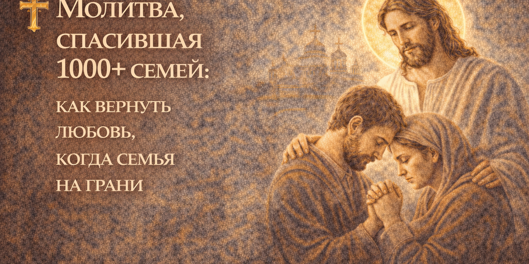 МОЛИТВА, СПАСИВШАЯ 1000+ СЕМЕЙ: КАК ВЕРНУТЬ ЛЮБОВЬ, КОГДА СЕМЬЯ НА ГРАНИ