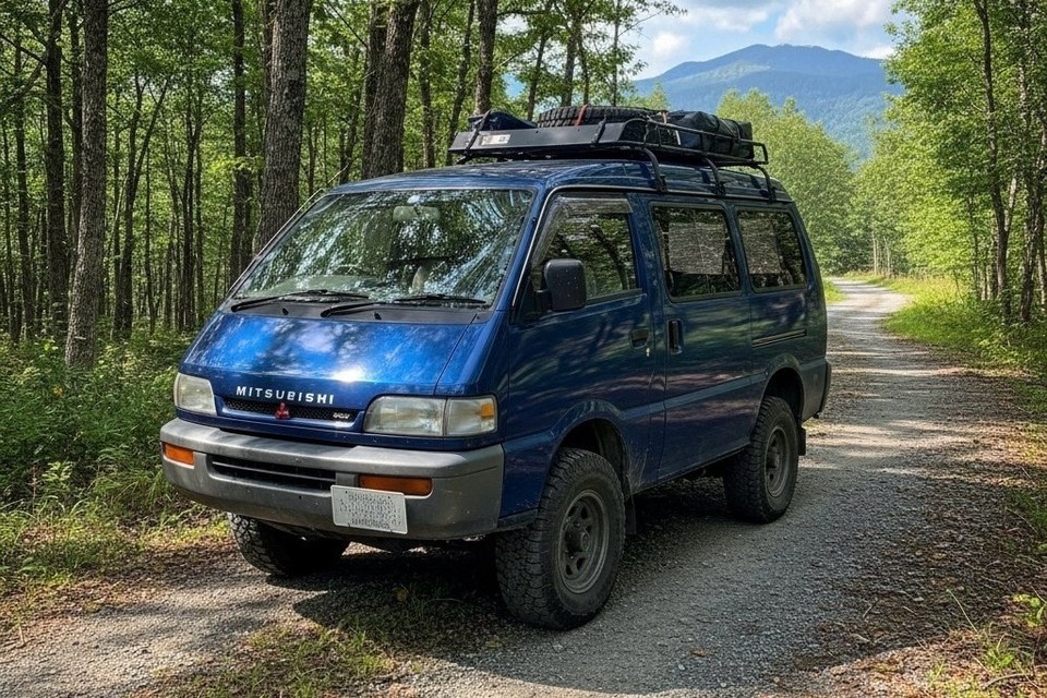    В Новосибирске продают прокаченную Mitsubishi Delica 1994. Фото: Анна ШВЕЦОВА / Нейросеть