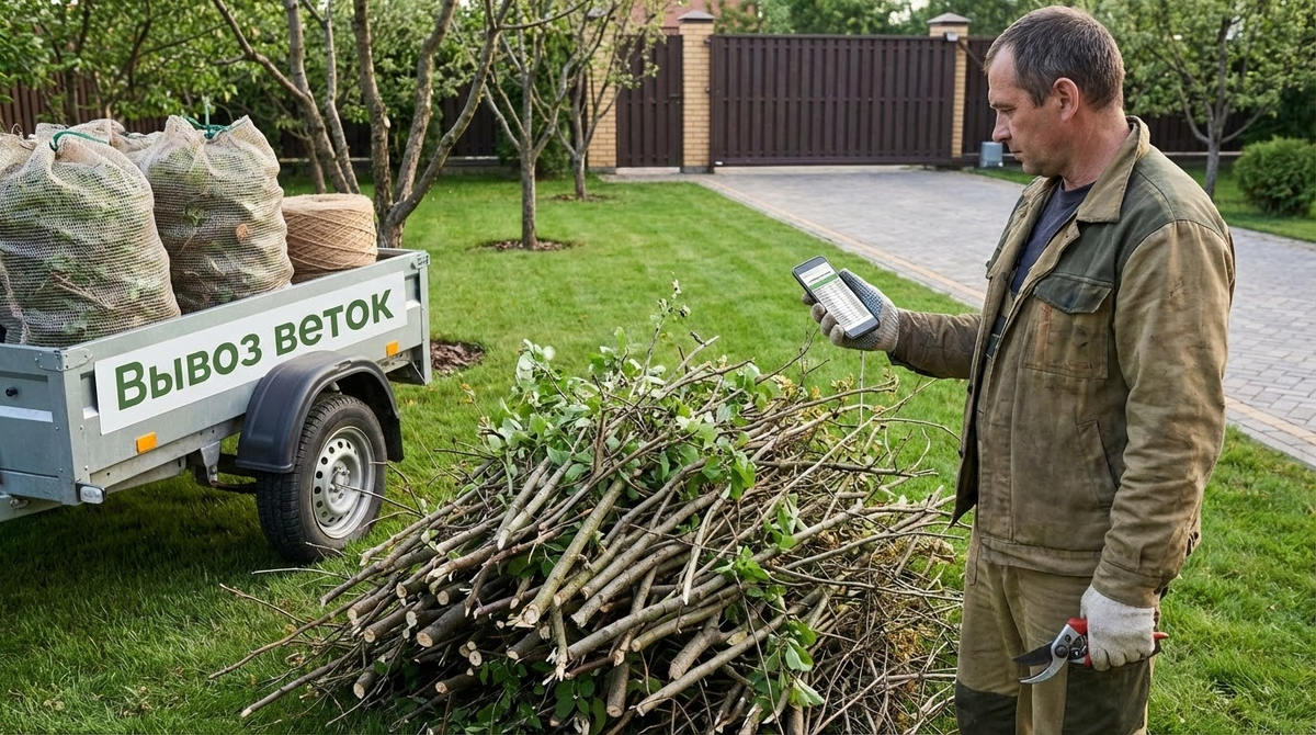    Вывоз веток с участка: цены услуг и советы по экономии