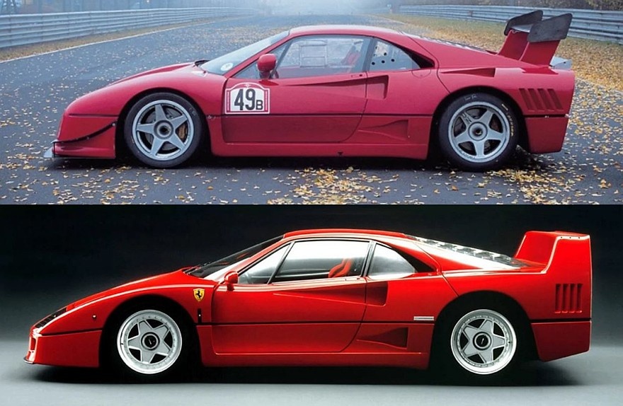    Сверху: Ferrari 288 GTO Evoluzione Снизу: Ferrari F40. Фото: rossoautomobili.com