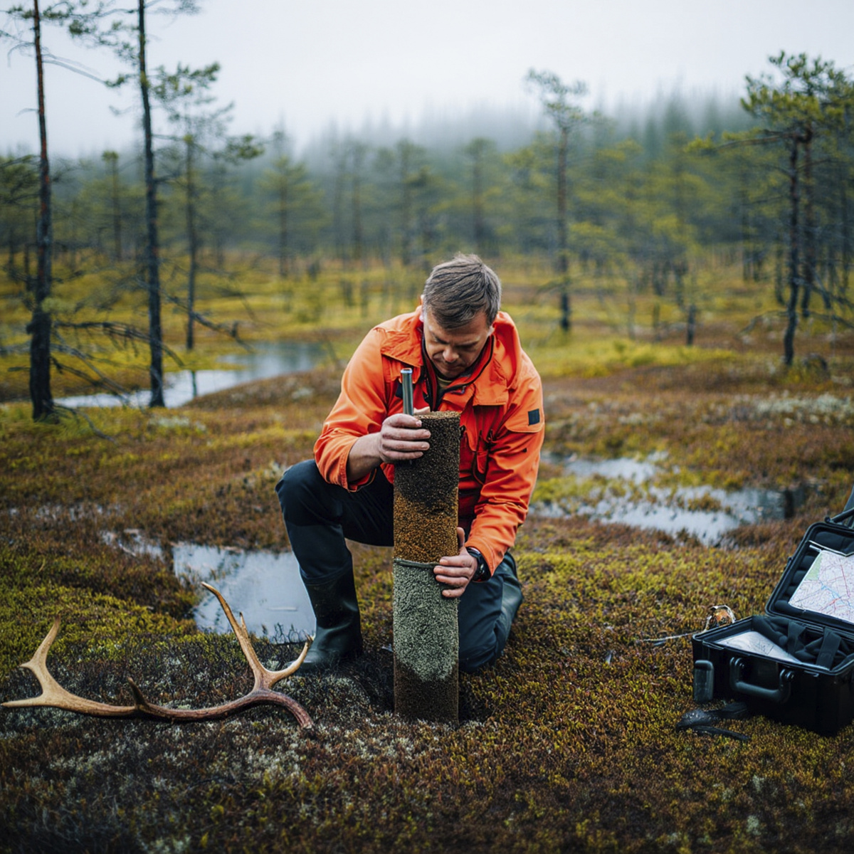 Следы древних животных и озёр на болотах Ленобласти