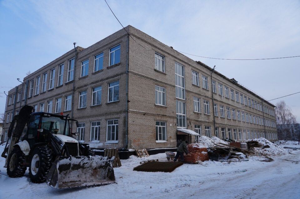    Капремонт бийской школы № 41. Источник: Telegram-канал Виктора Щигрева