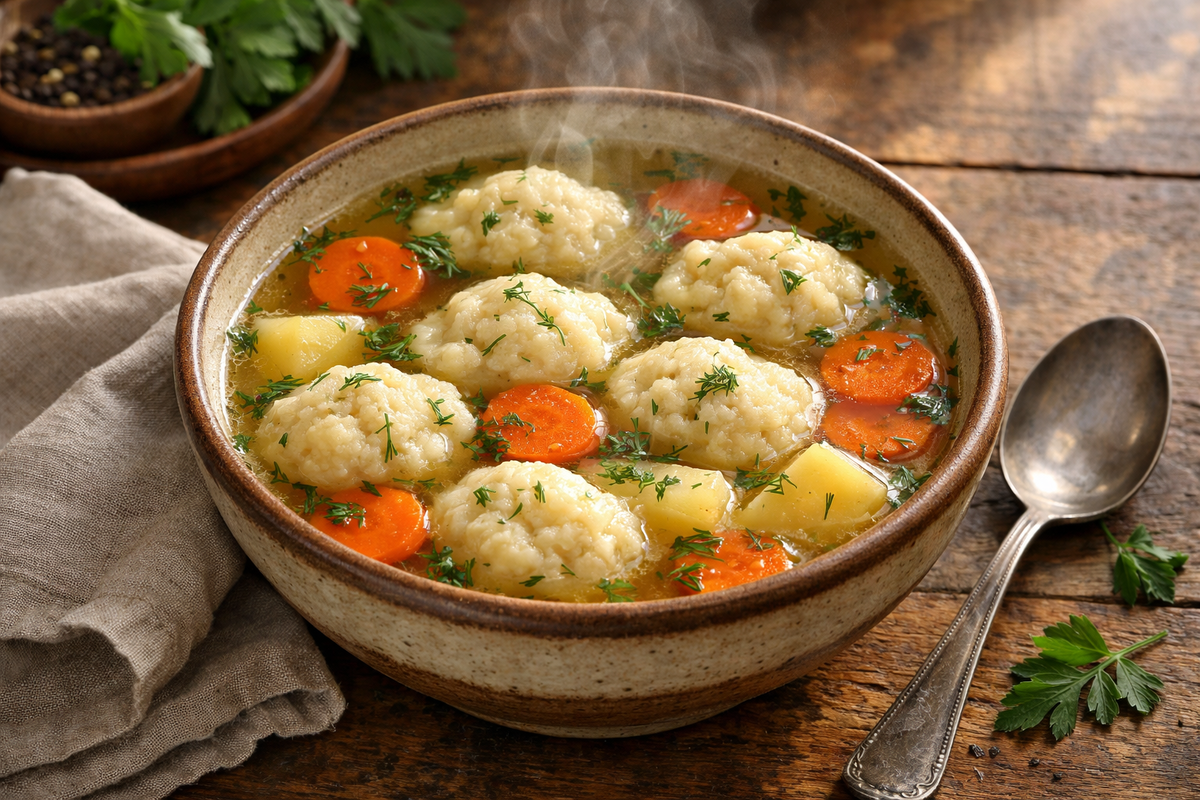 Суп с галушками