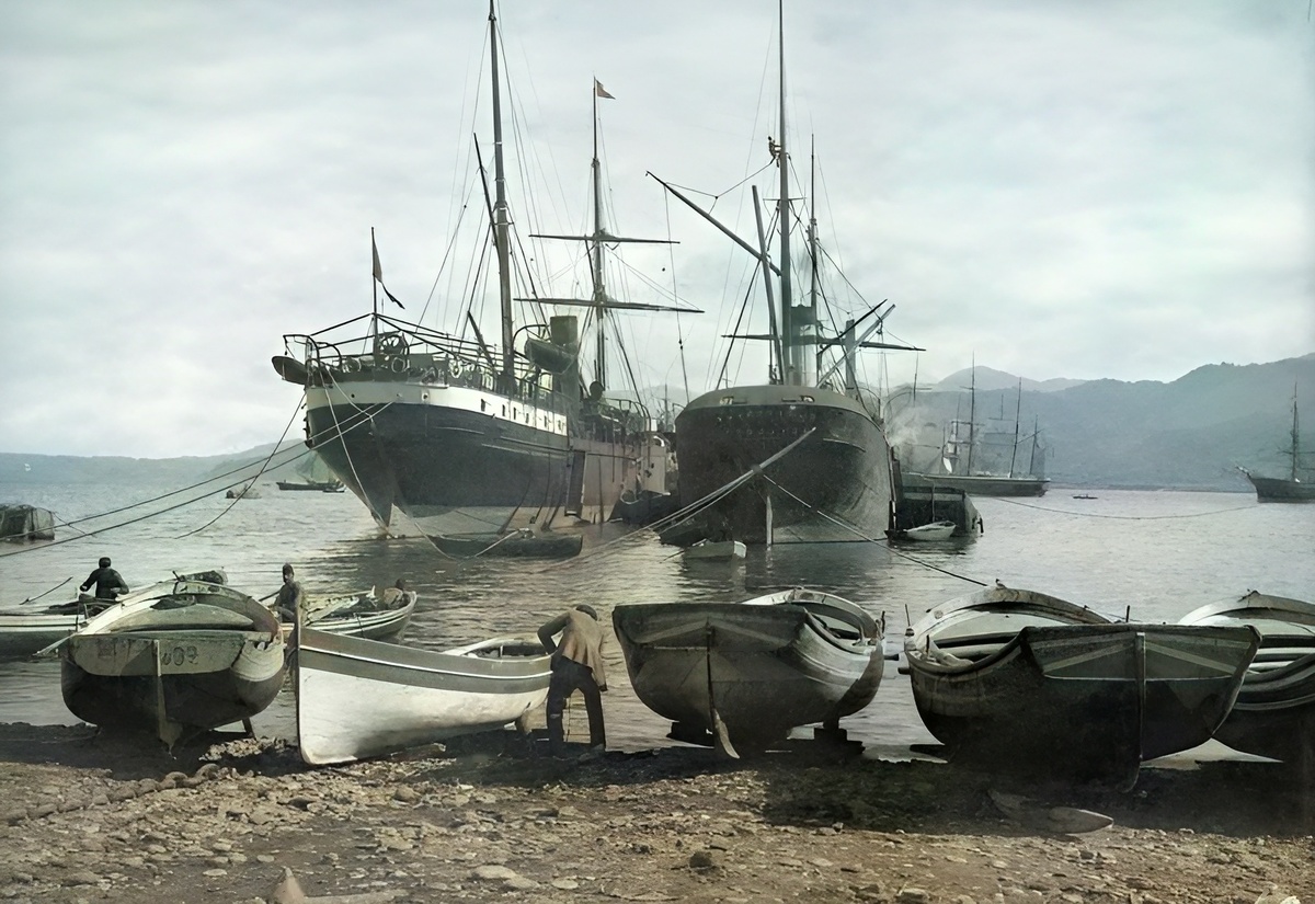 Порт Баку. Поль Надар, 1890 год