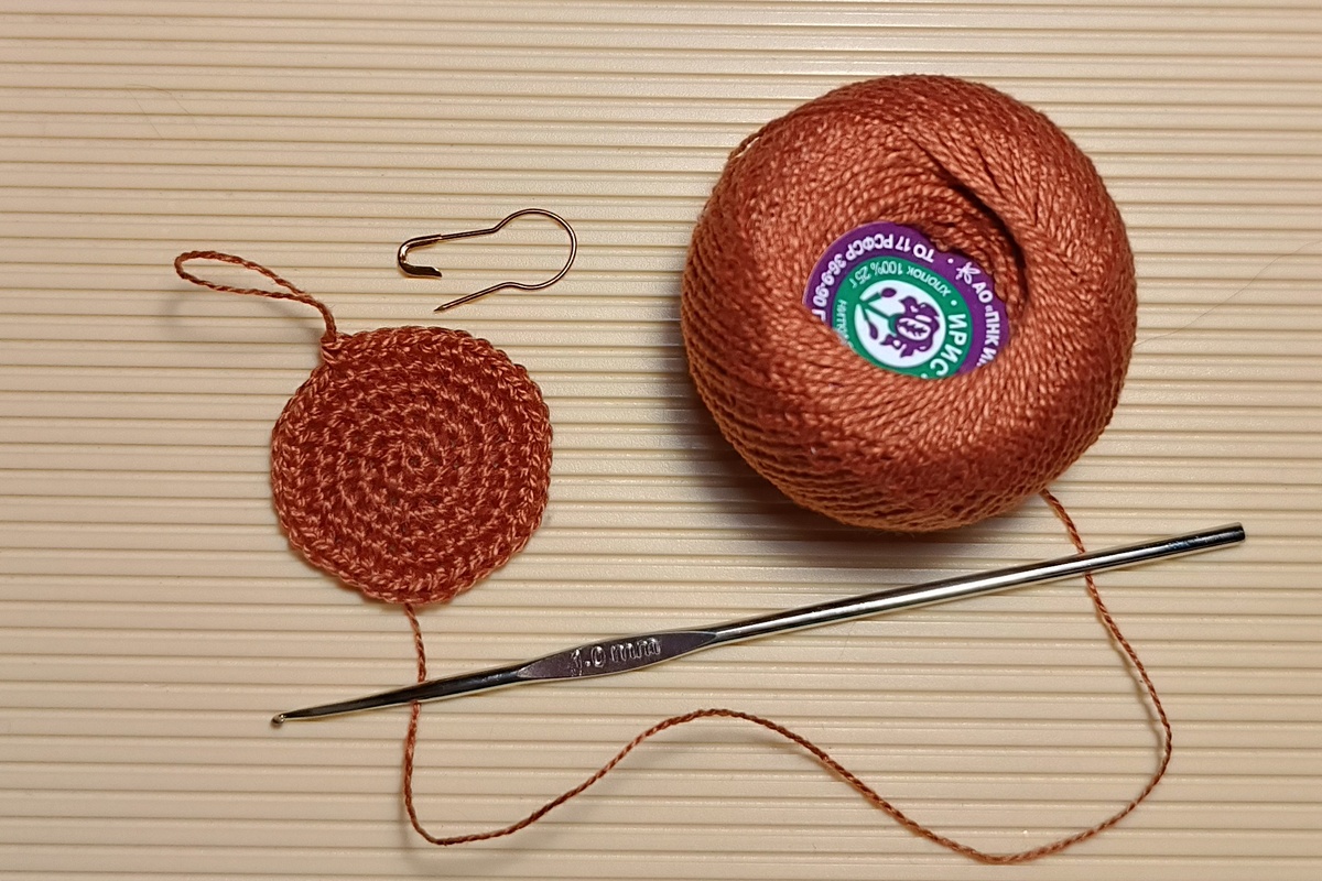 Классических круг из шести рядов столбиками без накида