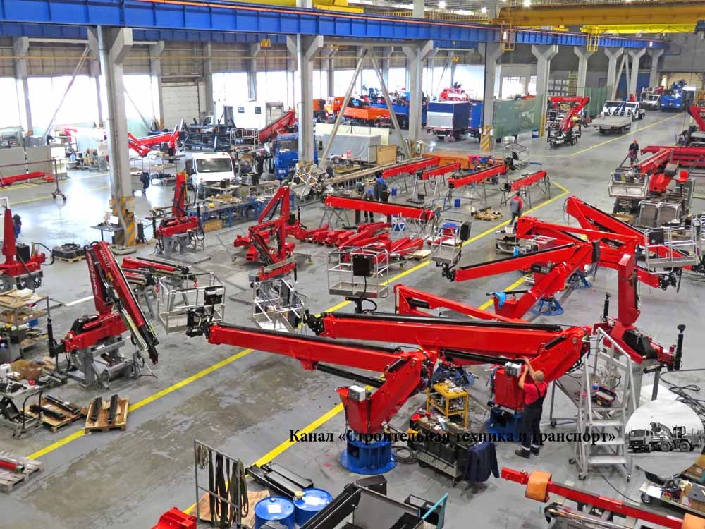 Участки сборки автогидроподъемников и КМУ