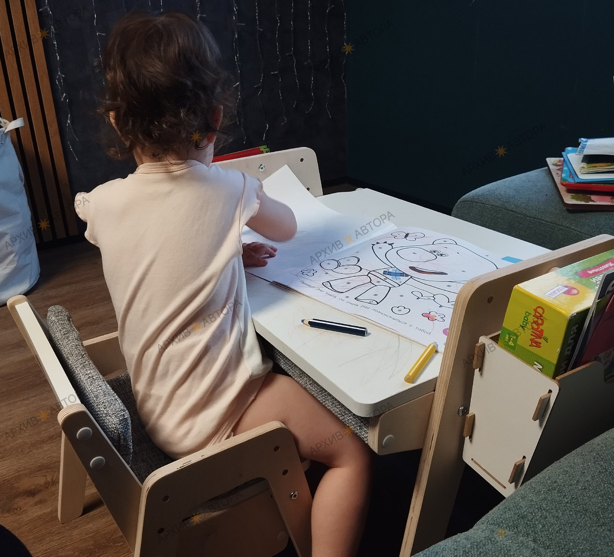 Рисуем и раскрашиваем. Фото автора.