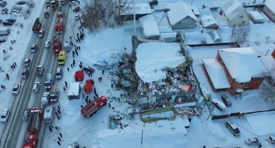    Разрушенный ТЦ в Новосибирске. Источник: МЧС Новосибирской области