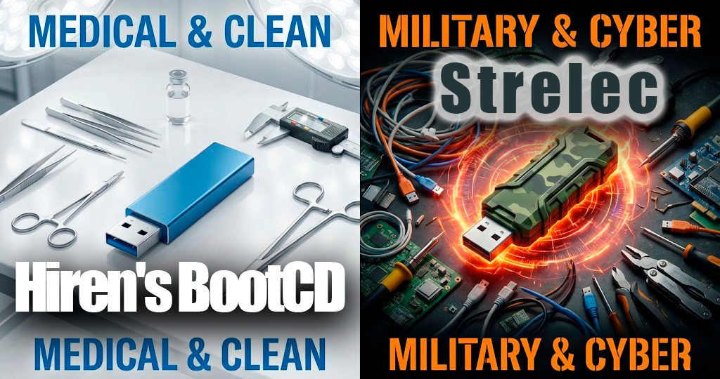 Hiren’s BootCD PE x64 против WinPE 11-10 Sergei Strelec