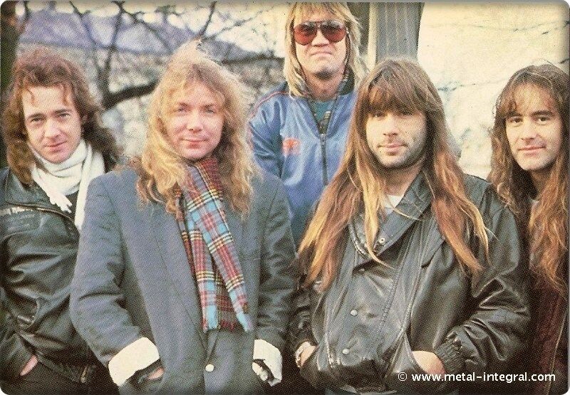 Iron Maiden в 1986 году (слева направо): Эдриан Смит (гитара), Дэйв Мюррей (гитара), Нико Макбрейн (ударные), Брюс Дикинсон (вокал), Стив Харрис (бас). Фото из открытых источников.