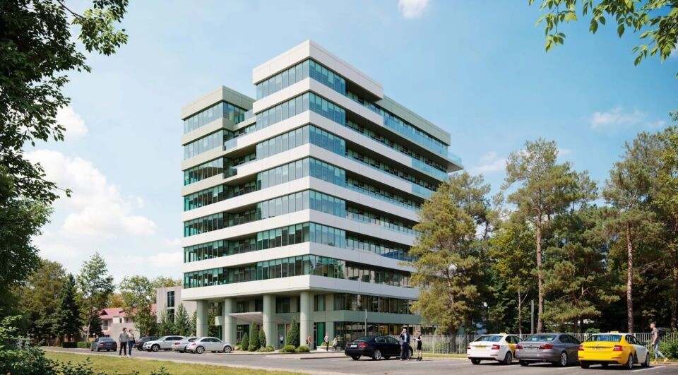    Эскиз здания на Змеиногорском, 100 г. Источник: мастерская «Классика»