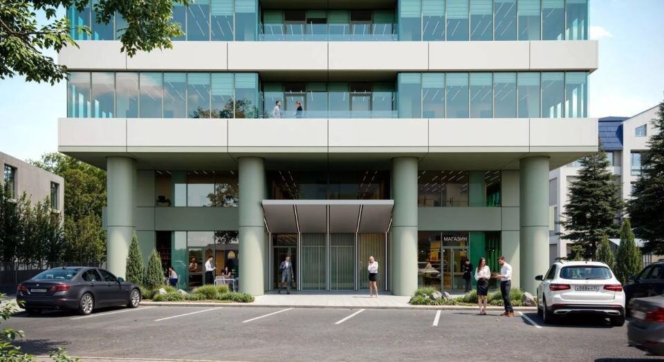    Эскиз здания на Змеиногорском, 100 г. Источник: мастерская «Классика»