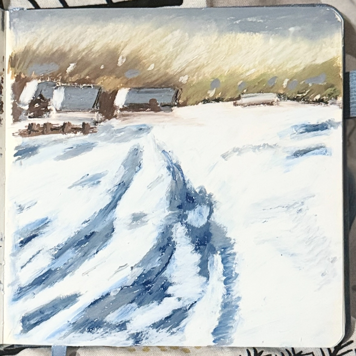 Картина масляной пастелью. 