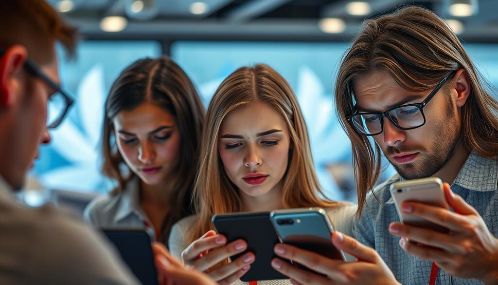    Иллюстрация новых технологий смартфонов