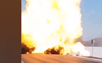     Показываем новые кадры взрыва грузовика на трассе Канск-Красноярск