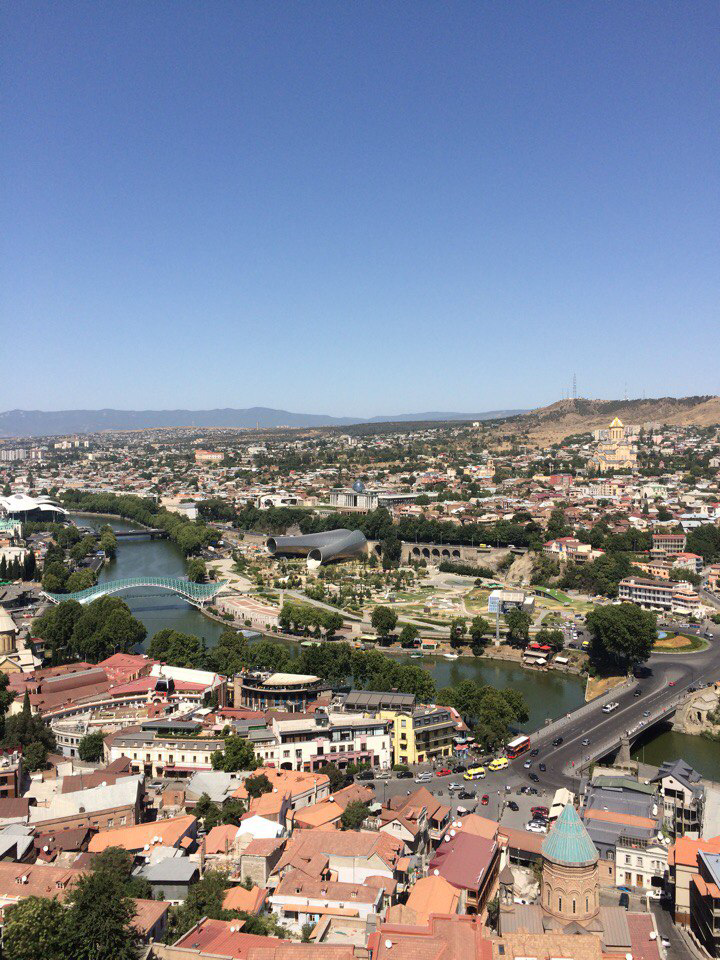 Вид на старый Тбилиси с Нарикала