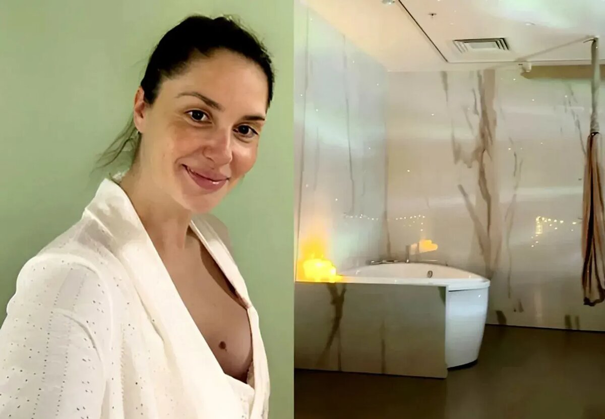 Агата Муцениеце перед родами. Фото: ВокругТВ