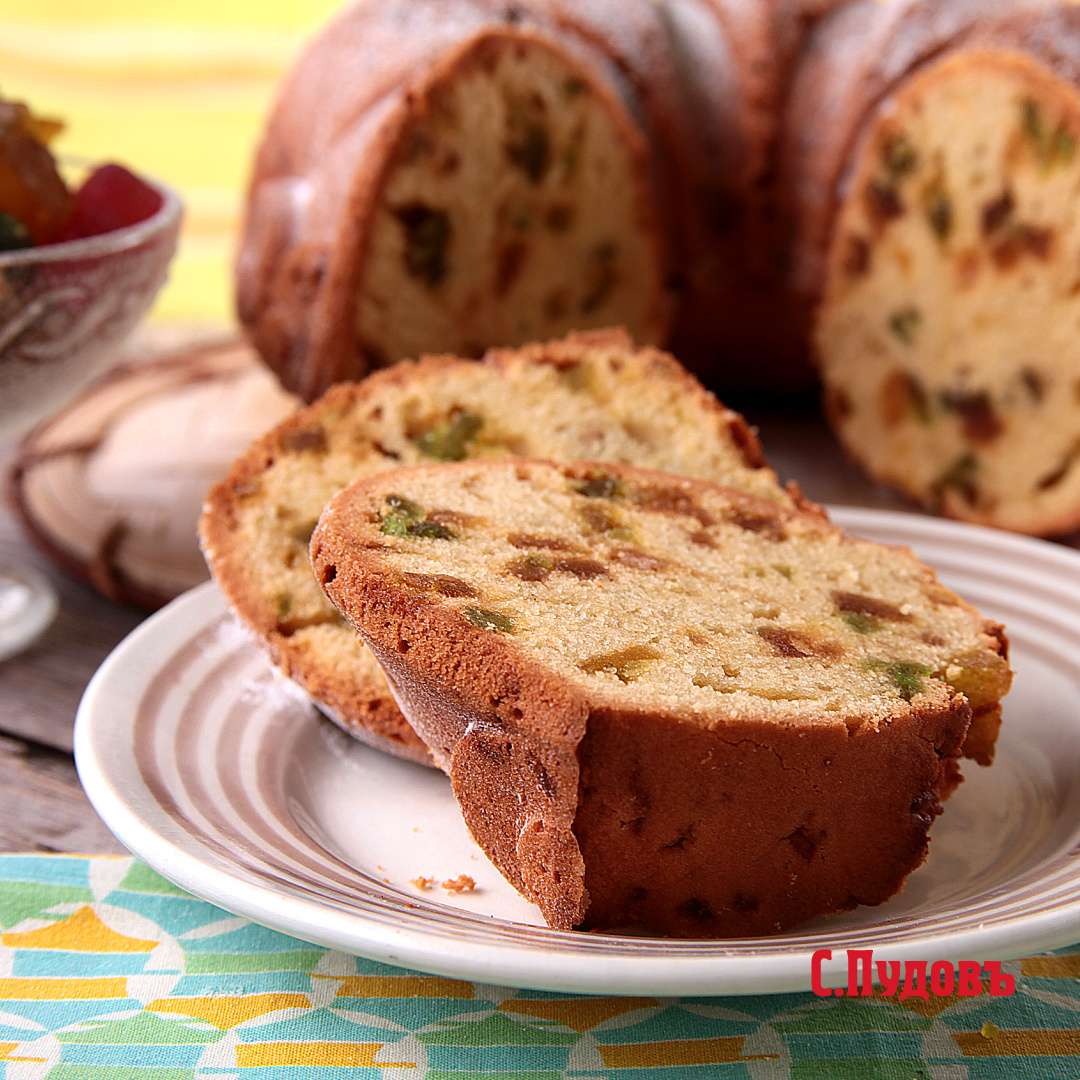 Кекс с цукатами из кукурузной муки «С.Пудовъ»