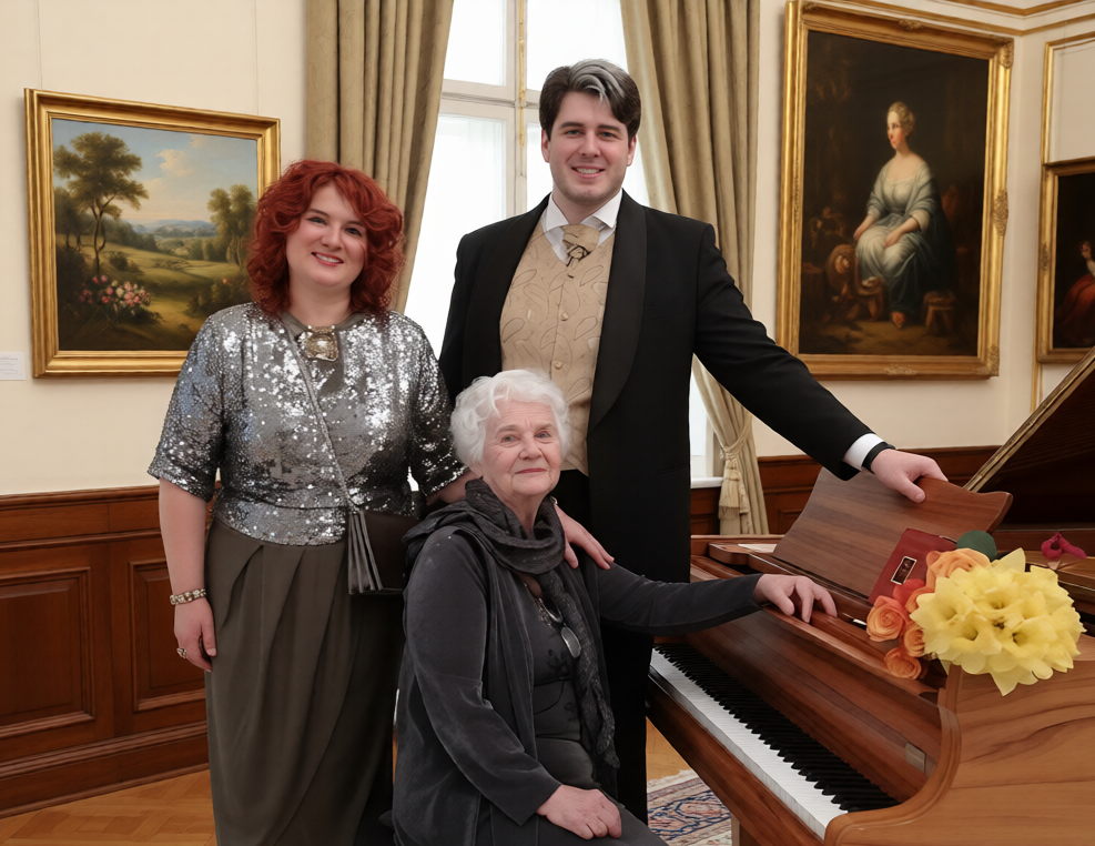 Валерия Беседина. ее мама Жанетта Иосифовна и Святослав Беседин.