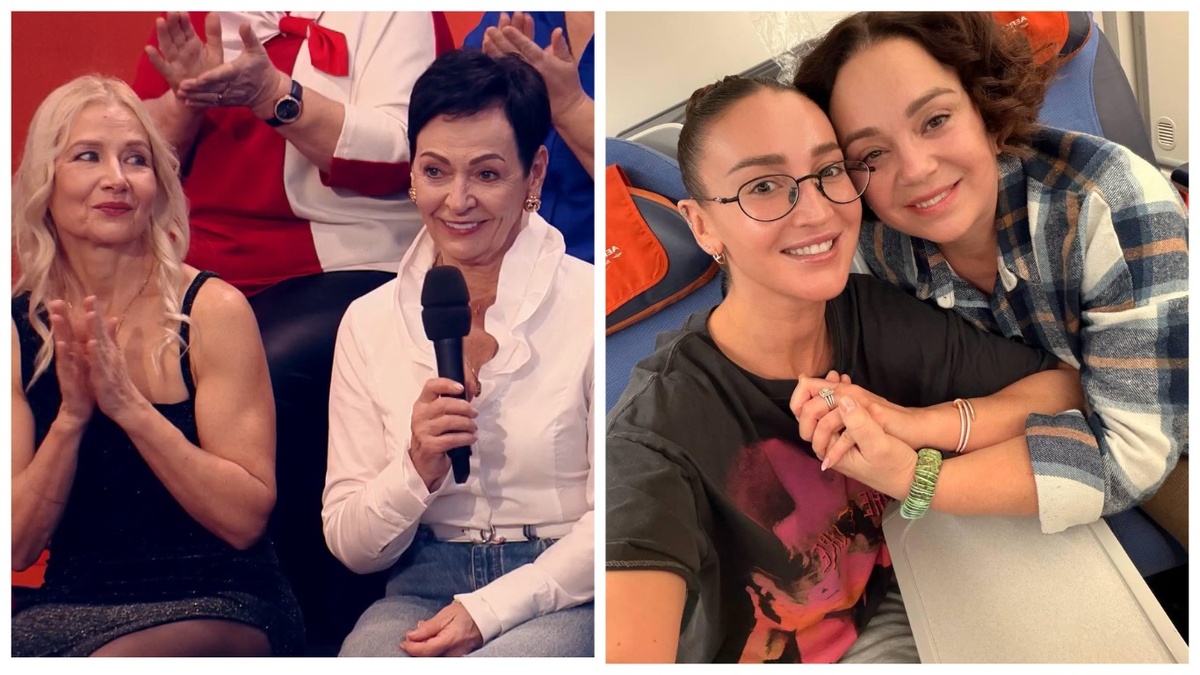 Елена Иванова в 63 года ходит в тренажерный зал ради сына, у которого синдром Дауна, а Татьяна Никулина в 74 заряжает энергией своих сверстников; справа: Ольга Бузова (40 лет) со своей мамой (64)