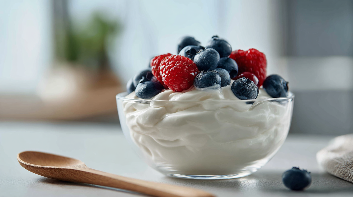 Греческий йогурт с ягодами