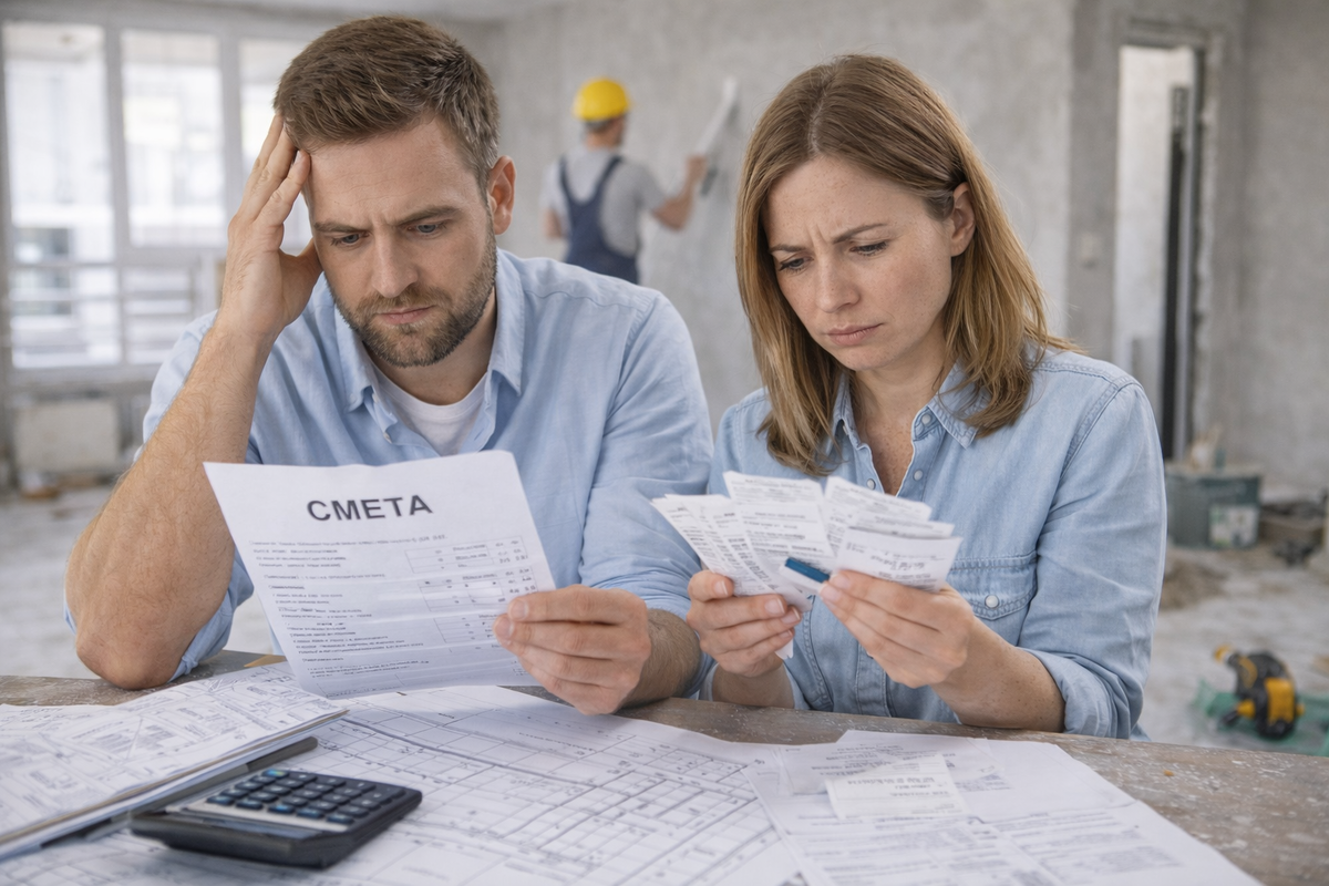 Перерасход в ремонте чаще всего возникает из-за отсутствия чёткой фиксации работ и поэтапного контроля бюджета.