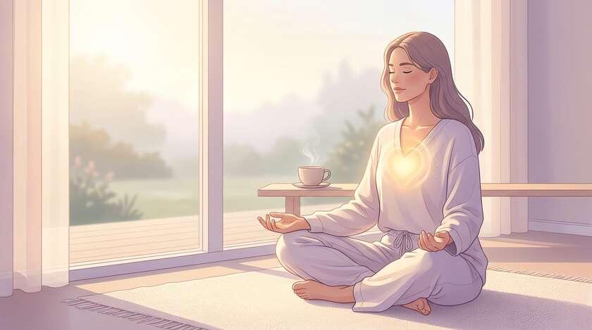 Утренний ритуал "Тишина и Намерение“: пространство для себя в самом начале дня.