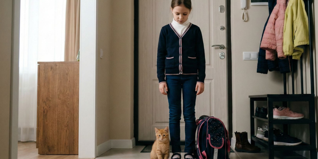 — Забирай своего кота и чтобы духу его не было, - школьница спасла на улице котенка, но мама была против