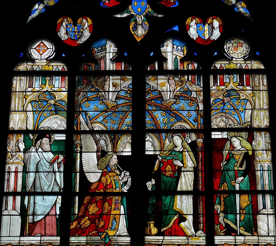 Собор в Бурже, часовня Жака Кёра, «Благовещение» (1448–1450 гг.)