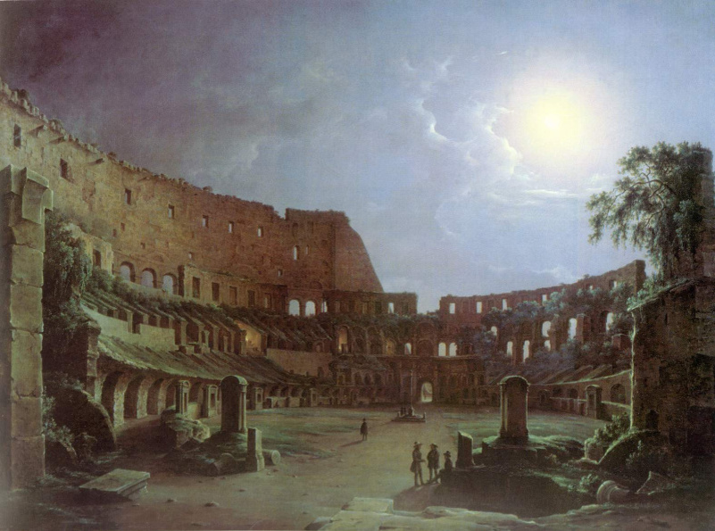 Колизей при лунном свете, картина 19 века