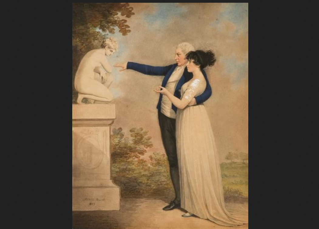 Адам Бак. "Элегантная пара, восхищающаяся «Lely Venus»", 1801