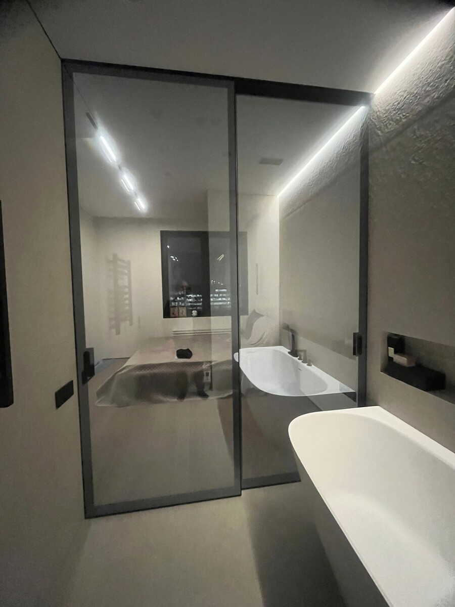 Раздвижная перегородка DORIAN.RU со стклом STOPSOL