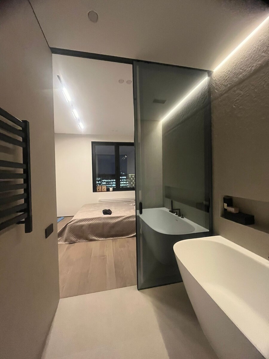 Раздвижная перегородка DORIAN.RU со стклом STOPSOL