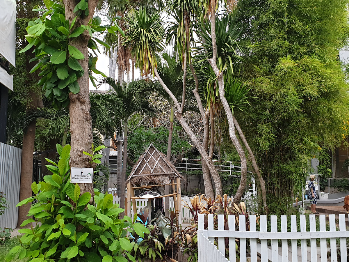 Здесь находится площадка для выгула животных с бассейном