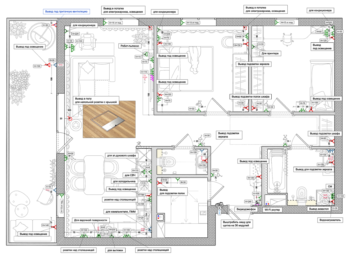 Проект электрики в Remplanner