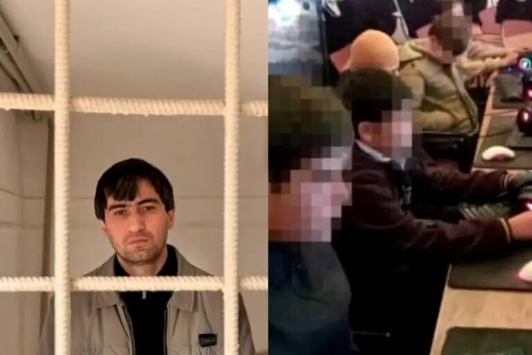    Владелец и руководитель компьютерного центра и школьники во время игры. Фото: УМВД по Хатлону