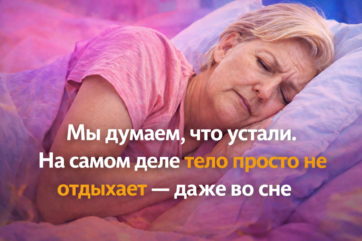 Мы думаем, что устали. На самом деле тело просто не отдыхает — даже во сне