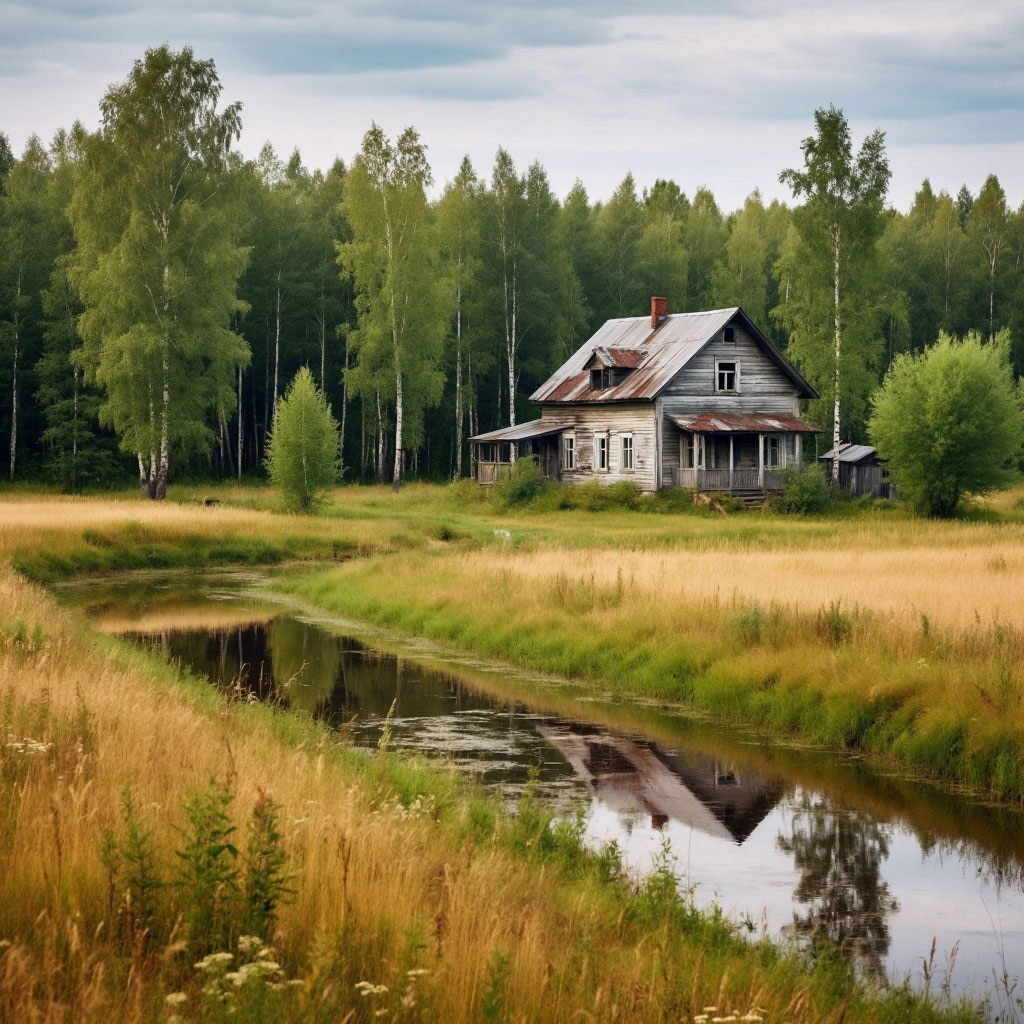 Дом у леса (фото для статьи сделано с помощью gpt Алиса)