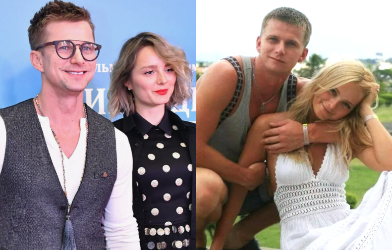 на фото Роман Курцын с женой Анной Назаровой