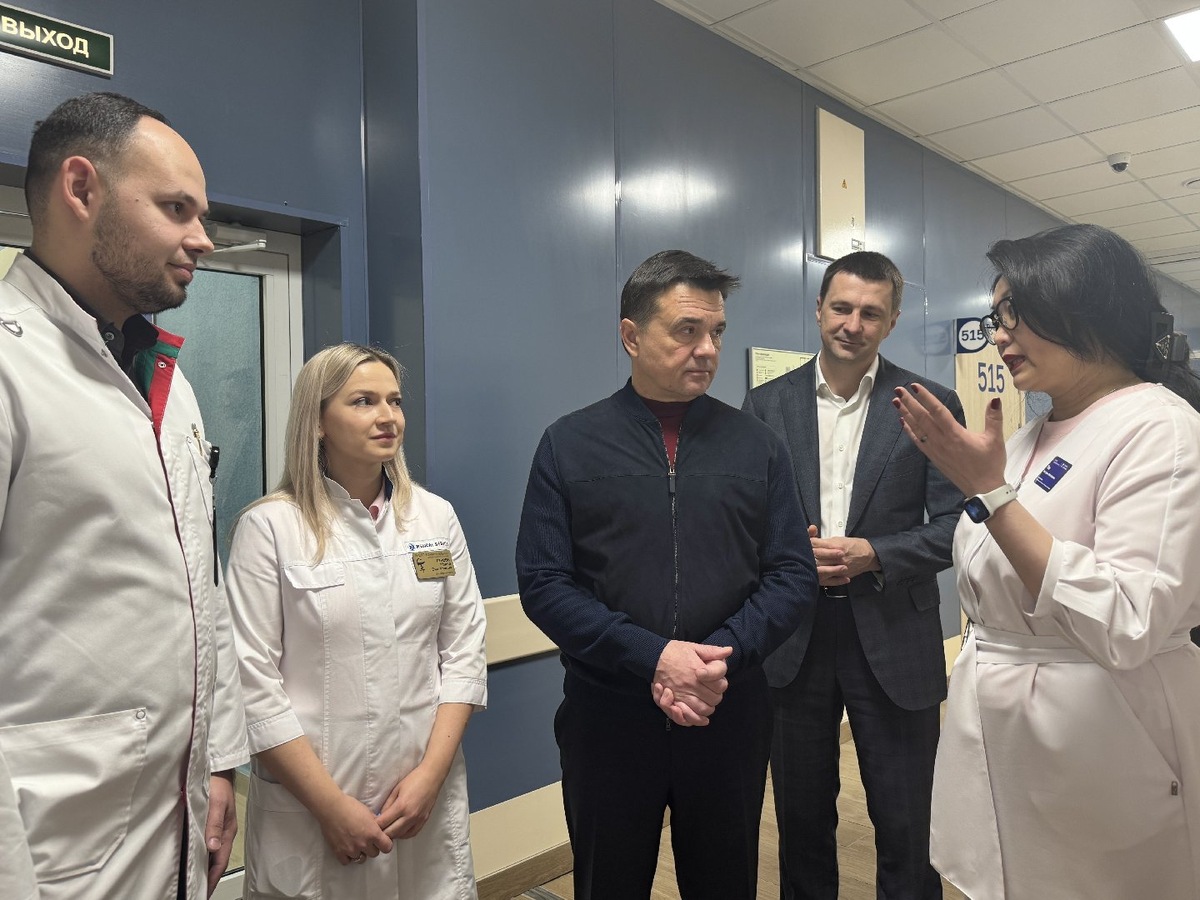    Андрей Воробьёв (в центре) (Фото: пресс-служба губернатора и правительства МО)