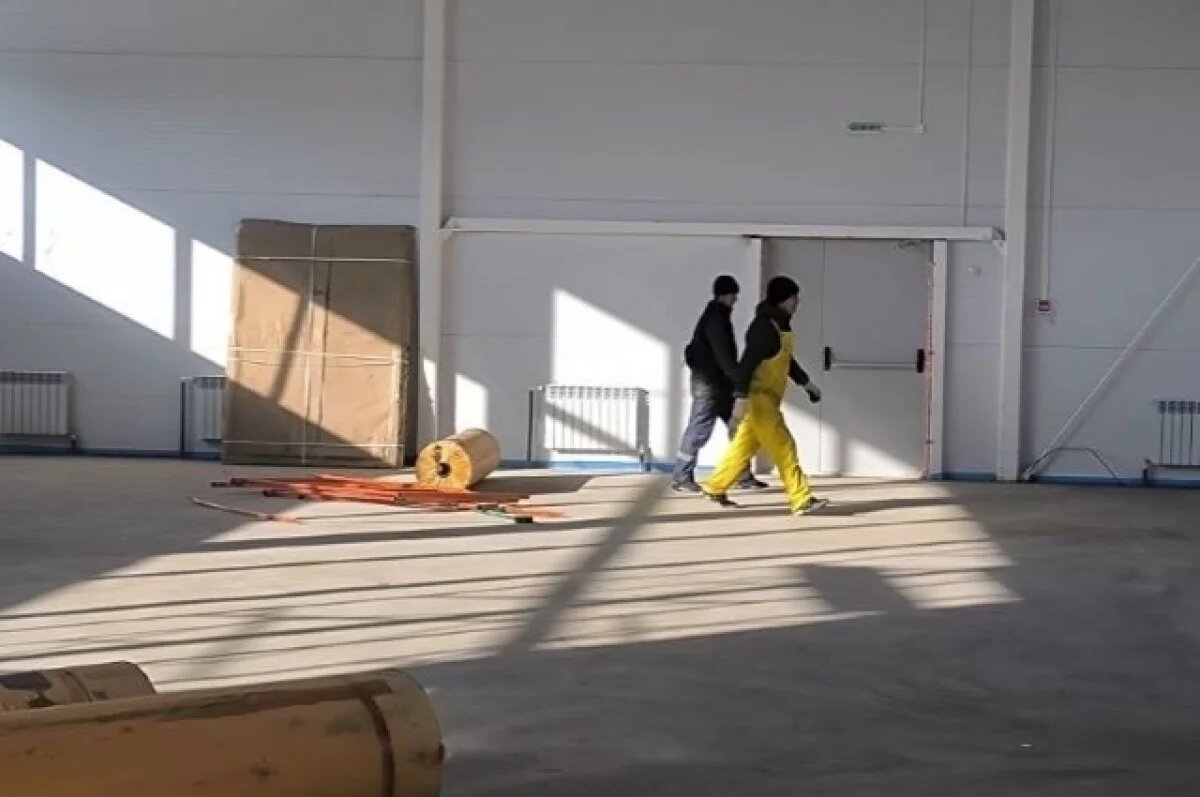    Модульный спортзал в Гвардейском Первомайского района готов на 75%