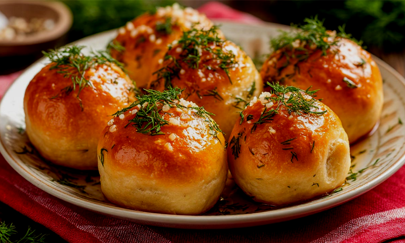 Чесночные пампушки к борщу