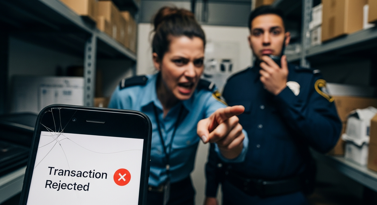 Иллюстрация автора. «Плати или мы вызываем наряд!» Типичное лицо «клиентоориентированности», когда план по выкупу горит.