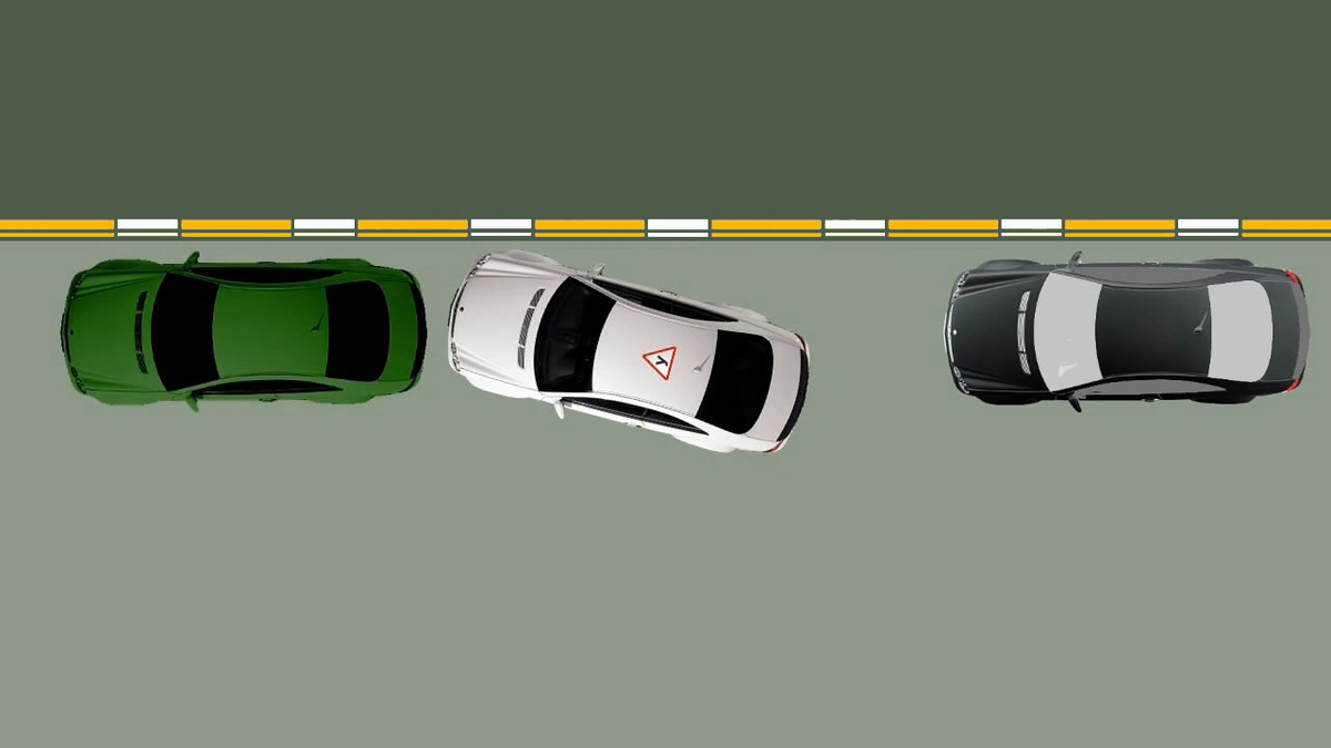 Встаь вдоль бордюра не получилось