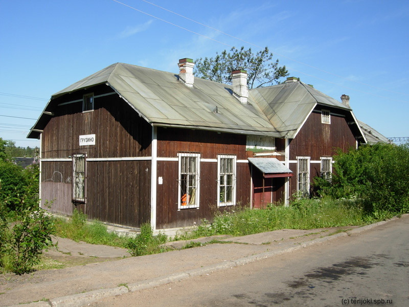 Вокзал Грузино. Вид с привокзальной площади. Фото: Д. Верёвкин, 4 июля 2012 г.