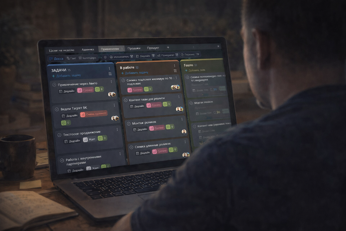 Задачи команды в рабочей среде Юджил