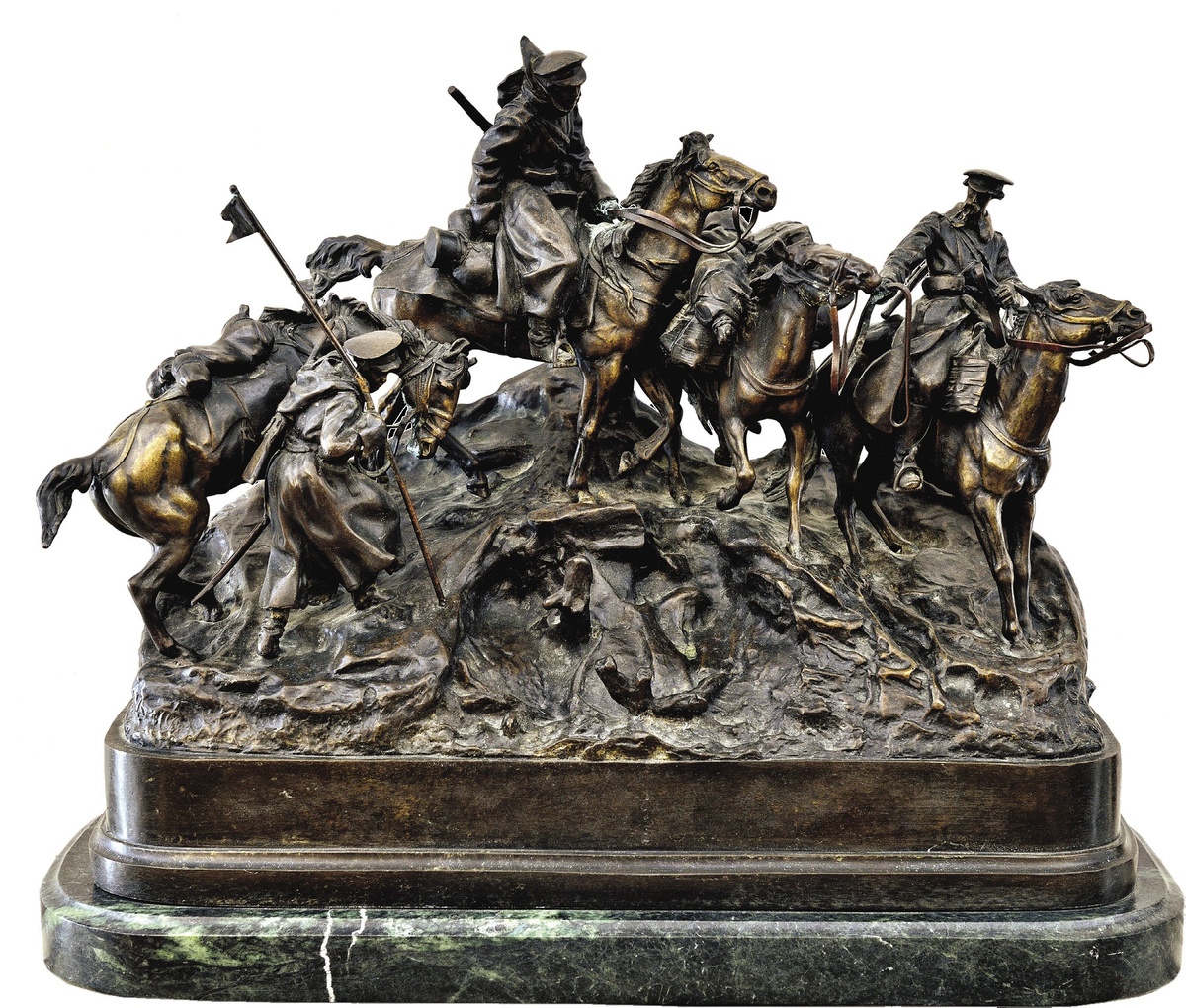 Е.А. Лансере. «Переход через Балканы. Русская армия», литье, модель 1880 г. https://static.tildacdn.com/tild6463-3565-4632-b737-613865633563/329.jpg