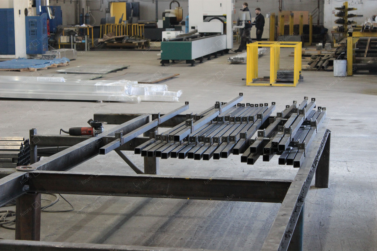 Производственный цех по изготовлению металлоконструкций компании Future Vision