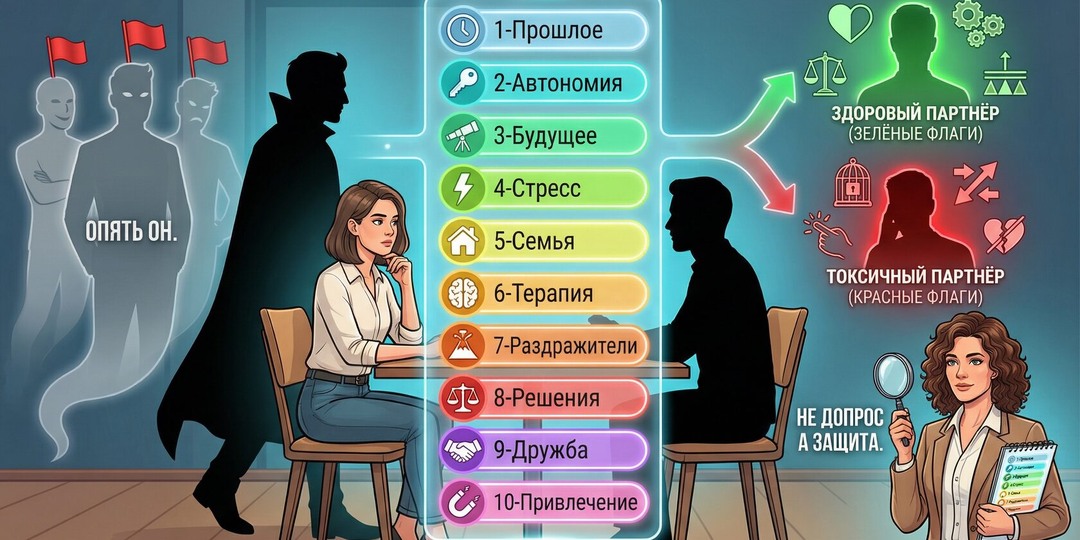 Чек-лист: 10 вопросов для проверки партнёра на первых свиданиях