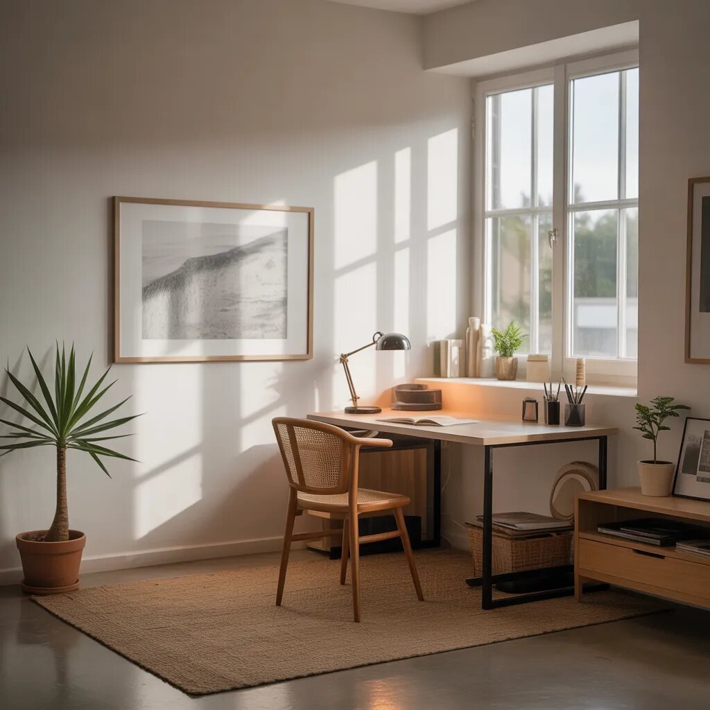 Минималистичное рабочее пространство создаёт спокойствие и фокус